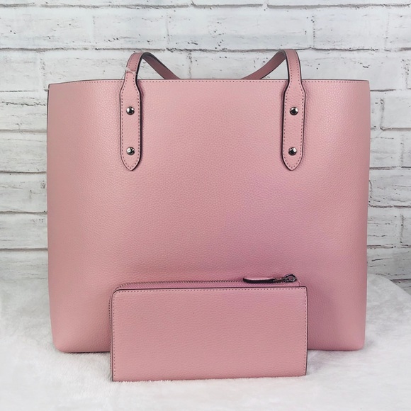 2PCS Coach Town Leather Tote Wallet Set - Picture 4 of 8